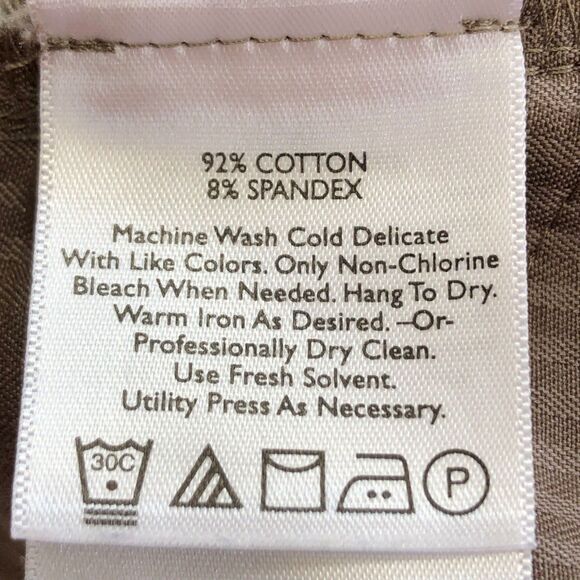 Eddie Bauer Blakeley Ankle Zip Pants Sz 14 Brown - Picture 5 of 10